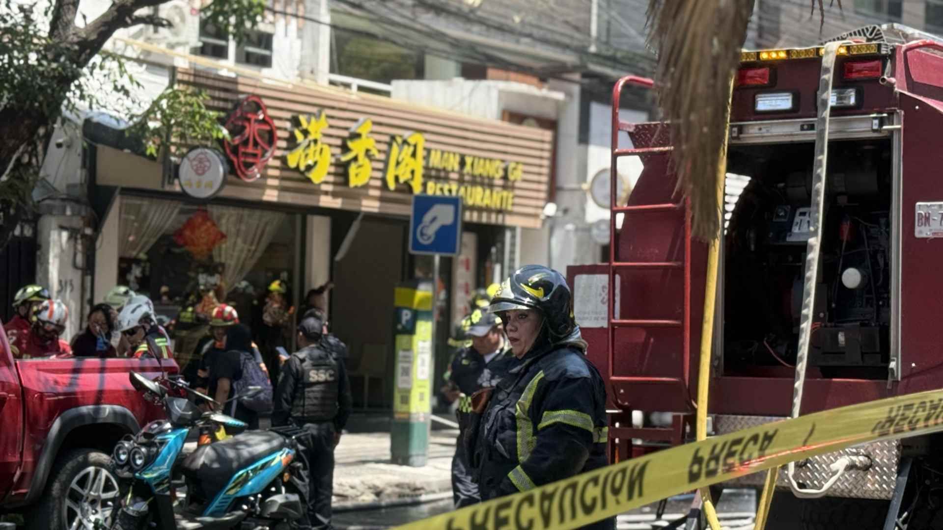 Incendio en restaurante´de Polanco. Foto: N+